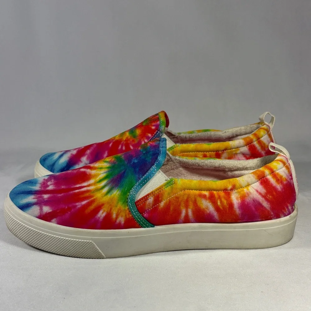 Skechers Canvas Tie-Dye Slip-On Sneakers Poppy Rainbow **